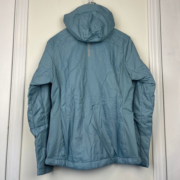 NEW Salomon Nova Hoodie Quilted Jacket Womens M‎ Full Zip Activewear Smoke Blue - Picture 4 of 13